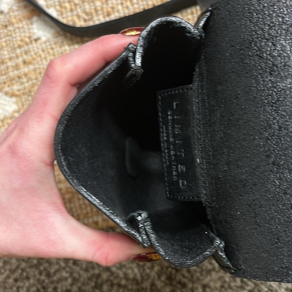 The Limited Genuine Leather Brown Crossbody Bag Purse 6”T 5”W 1”D - Picture 5 of 6